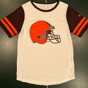 Nike NFL Cleveland Browns White Logo T-Shirt - Adult Medium
